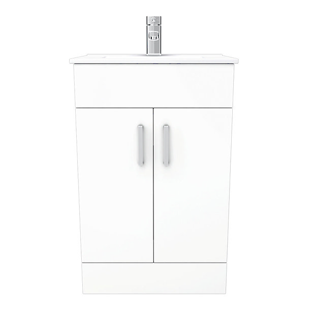 Toreno Small Vanity Sink With 500mm Modern High Gloss White