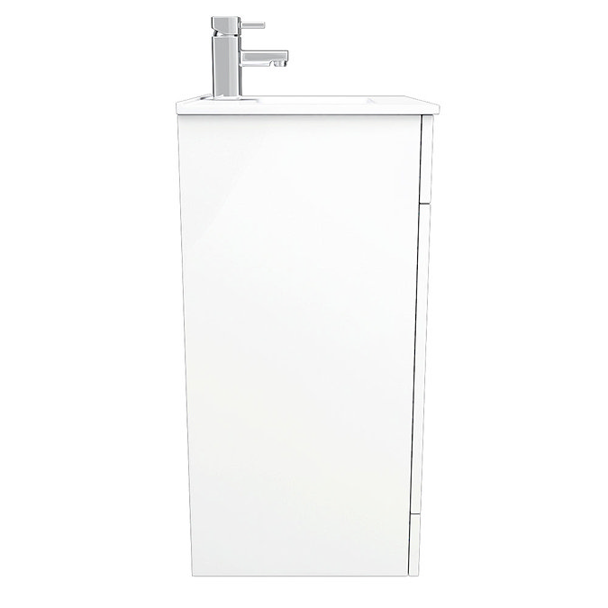 Turin Small Vanity Sink With Cabinet - 500mm Modern High Gloss White  Newest Large Image