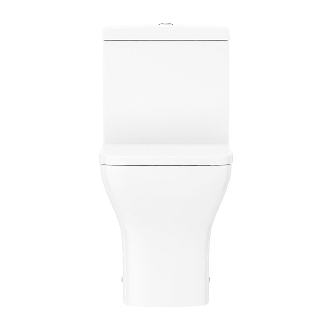 Turin Square Rimless Close Coupled Toilet + Soft Close Seat  additional Large Image