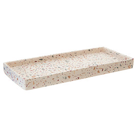 Turin Terrazzo-Effect Concrete Rectangular Bathroom Accessories Tray Large Image