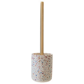 Turin Terrazzo-Effect Concrete Toilet Brush Holder Large Image