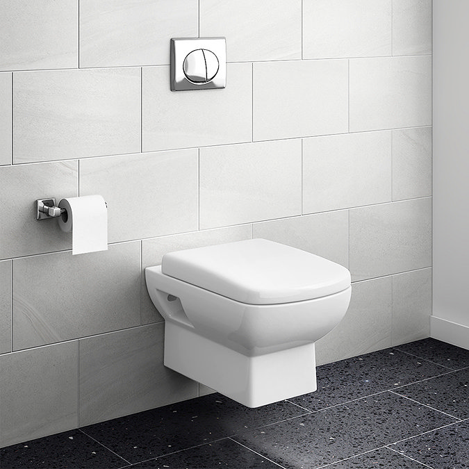 Turin Wall Hung Toilet with Concealed Cistern + Frame Large Image