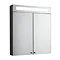Hudson Reed Tuscon Stainless Steel Bathroom Cabinet with 2 Doors & Light - LQ334 Large Image