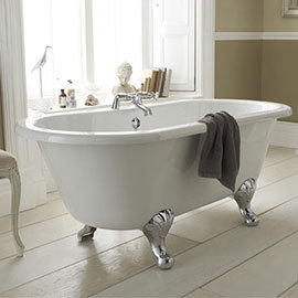 Premier Grosvenor 1700 Double Ended Roll Top Bath Inc. Chrome Legs Medium Image
