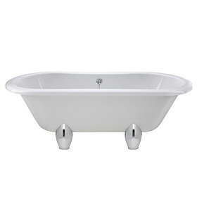 Nuie Grosvenor 1700 x 745mm Double Ended Roll Top Bath with Deacon Leg Set Large Image