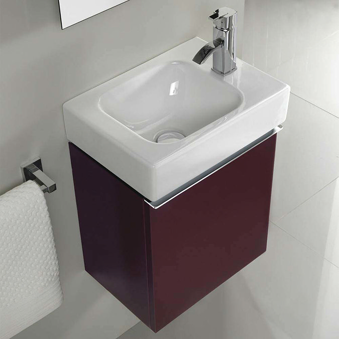 Twyford 3D 370mm Handrinse Vanity Unit with Basin - Plum  Feature Large Image