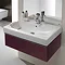 Twyford 3D 595mm Single Drawer Vanity Unit with Basin - Plum  Profile Large Image