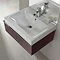 Twyford 3D 595mm Single Drawer Vanity Unit with Basin - Plum  Feature Large Image