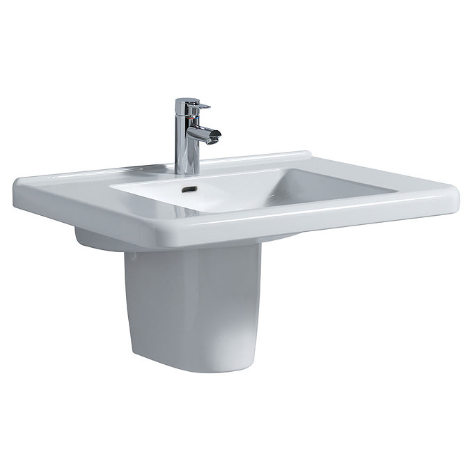 Twyford All 750mm 1TH Basin & Semi Pedestal Large Image