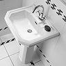 Twyford Clarice 580mm 1TH Basin & Pedestal  Profile Large Image