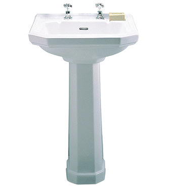Twyford Clarice 580mm 1TH Basin & Pedestal  Profile Large Image