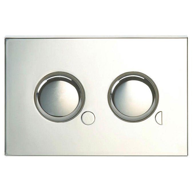 Twyford Dual Flush Mini Plate Push Button - Chrome Large Image