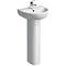 Twyford E100 Round 450mm 1TH Handrinse Basin & Pedestal Large Image