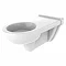 Twyford E100 Round 700mm Projection Wall Hung WC + Toilet Seat Profile Large Image