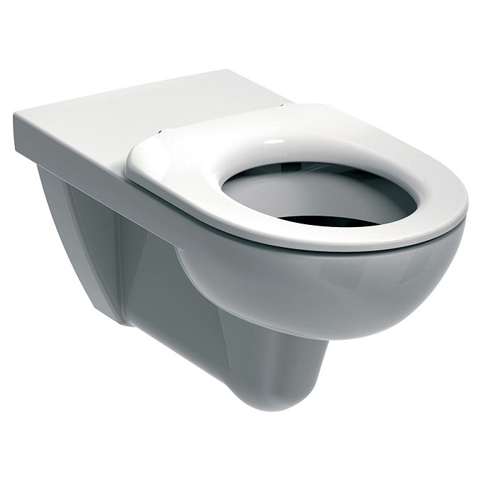 Twyford E100 Round 700mm Projection Wall Hung WC + Toilet Seat Large Image