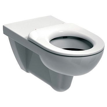 Twyford E100 Round 700mm Projection Wall Hung WC + Toilet Seat  Profile Large Image