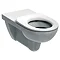 Twyford E100 Round 700mm Projection Wall Hung WC + Toilet Seat Large Image