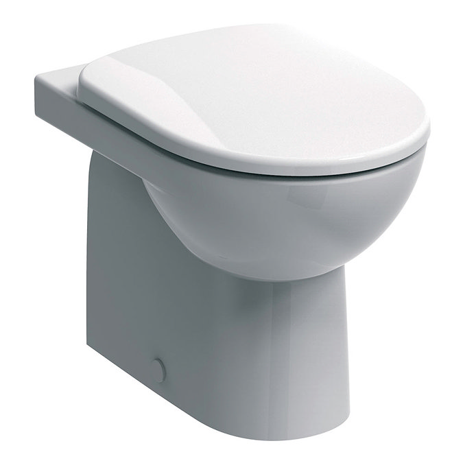 Twyford E100 Round Back to Wall WC + Soft Close Seat Large Image