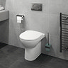 Twyford E100 Round Back to Wall WC + Soft Close Seat  Feature Large Image