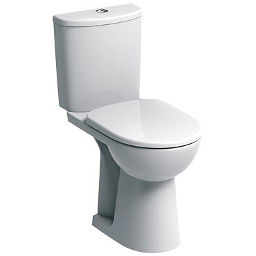 Twyford E100 Round Raised Height Close Coupled WC + Soft Close Seat  Profile Large Image