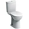 Twyford E100 Round Raised Height Close Coupled WC + Soft Close Seat Large Image