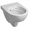 Twyford E100 Round Rimfree Wall Hung WC + Soft Close Seat  Newest Large Image