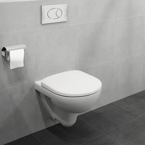 Twyford E100 Round Wall Hung WC + Soft Close Seat Newest Large Image