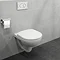 Twyford E100 Round Wall Hung WC + Soft Close Seat Newest Large Image