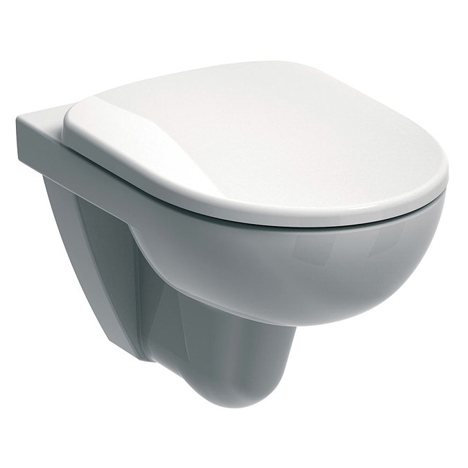 Twyford E100 Round Wall Hung WC + Soft Close Seat Large Image