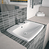Twyford E100 Square 1TH Inset Countertop Basin  Profile Large Image