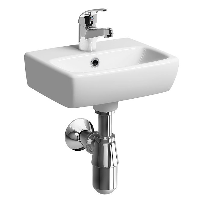 Twyford E100 Square 360mm 1TH Handrinse Basin Large Image