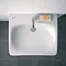 Twyford E100 Square Less Abled 1TH Basin & Semi Pedestal Profile Large Image