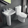 Twyford E100 Square Premium Close Coupled WC + Soft Close Seat  Newest Large Image