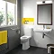 Twyford E100 Square Raised Height Close Coupled WC + Soft Close Seat Newest Large Image