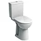 Twyford E100 Square Raised Height Close Coupled WC + Soft Close Seat Large Image