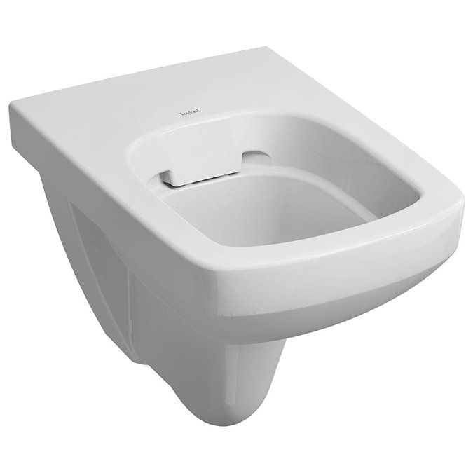 Twyford E100 Square Rimfree Wall Hung WC + Soft Close Seat  Newest Large Image