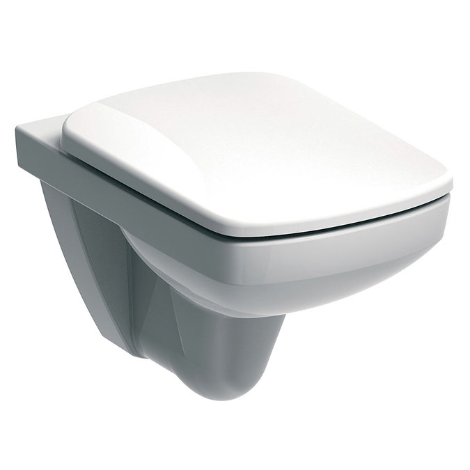 Twyford E100 Square Wall Hung WC + Soft Close Seat Large Image
