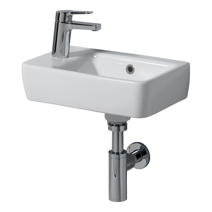 Twyford E200 Compact 400mm 1TH Handrinse Basin (Left Hand) Large Image