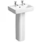 Twyford E200 Short Projection 2TH Basin & Pedestal Large Image