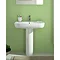 Twyford E500 600mm Round 1TH Basin & Pedestal