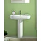 Twyford E500 Round 1TH Basin & Pedestal Feature Large Image