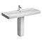 Twyford E500 Square 1200mm 1TH Basin & Pedestal Large Image