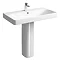 Twyford E500 Square 900mm 1TH Basin & Pedestal Large Image