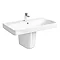 Twyford E500 Square 900mm 1TH Basin & Semi Pedestal Large Image