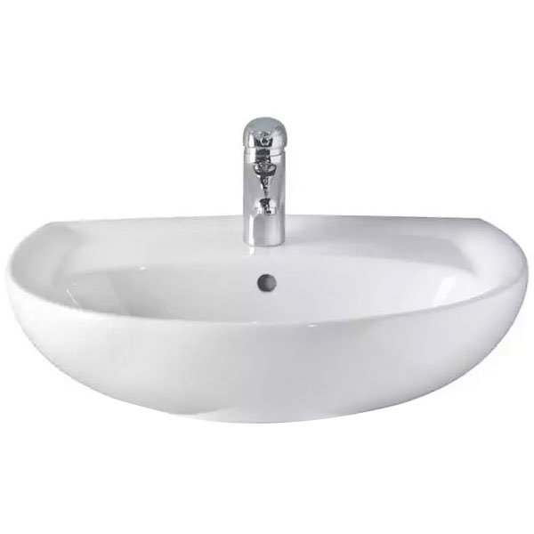 Twyford Galerie 550mm 1TH Washbasin - GN4221WH Large Image