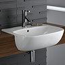 Twyford Moda 550mm 1TH Semi Recessed Basin  Profile Large Image