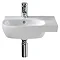 Twyford Moda Offset 450mm 1TH Washbasin (Right Hand Shelf) Large Image