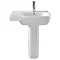 Twyford Moda Offset 650mm 1TH Washbasin & Pedestal (Left Hand Shelf) Large Image