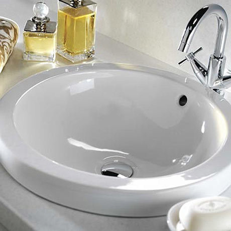 Twyford Visit 460mm 0TH Inset Countertop Basin  Profile Large Image