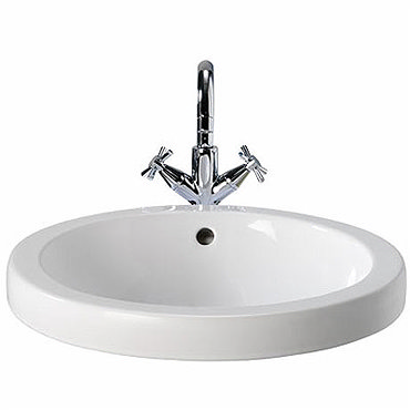 Twyford Visit 460mm 0TH Inset Countertop Basin  Profile Large Image